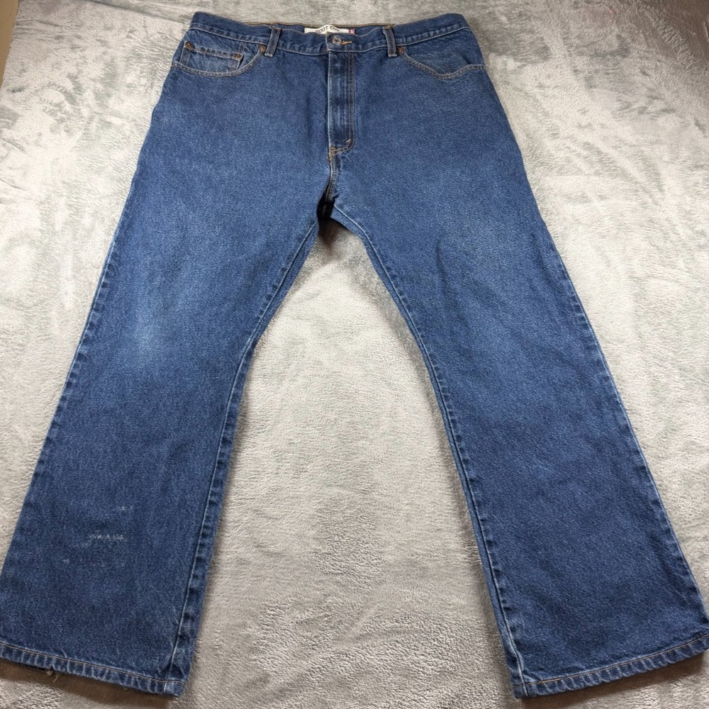 Vtg Levis 517 Boot Cut Jeans 38x29 Blue Denim Fade Distressed Mens